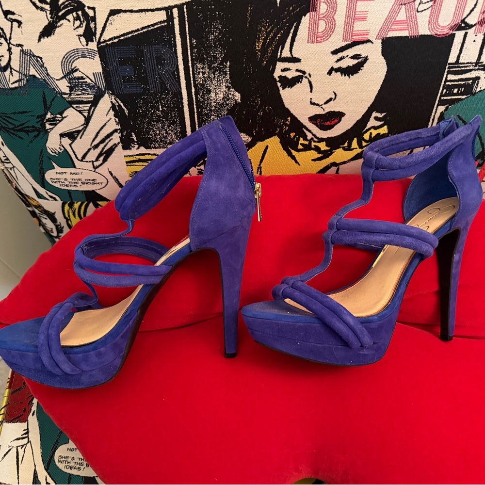 Jessica Simpson Vibrant Blue Heels